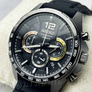 【SEIKO 三眼計時手錶】計時碼表運動矽膠男錶款SSB349/SSB349P1