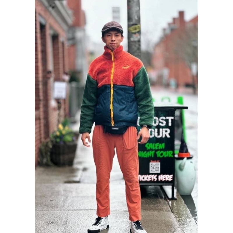 美版正品PUMA彪馬 SHERPA JACKET 男絨毛異材質拼接鋪棉立領外套M