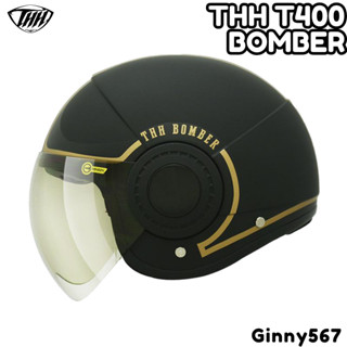 🚚免運✅原廠全新🔥Ginny🔥【THH T400 BOMBER】彩繪款 多色可選 半罩式 安全帽 內墨鏡 可拆洗內襯