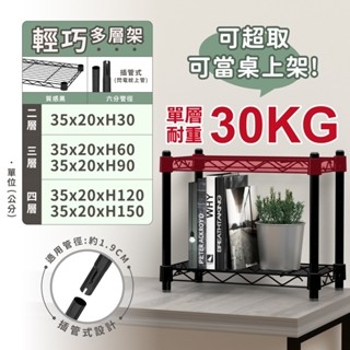臺灣製造 | 可超取 免運 多尺寸35X20系列 鐵架 層架 桌上收納 收納架 鐵力士架 免工具 架子 置物架