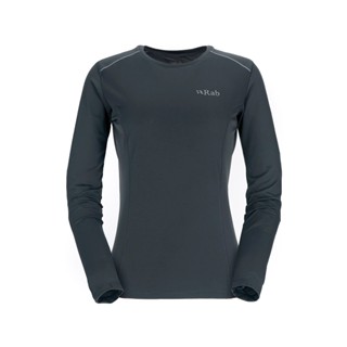 (女)【RAB】Women's Force LS Tee 長袖透氣排汗衣-鯨魚灰 RQBL08BEL