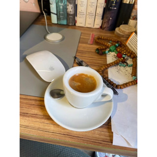 【比賽級】9MM超厚50ml 義式濃縮咖啡組 杯蝶套組 簡約純白 espresso加厚保溫陶瓷 咖啡廳 小宅咖啡 有發票