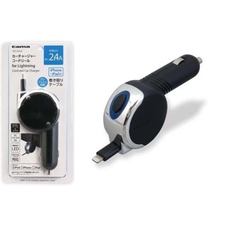 日本進口 TKC44LK tama‘s 2.4A iPhone Lightning專用 充電線 伸縮捲線式