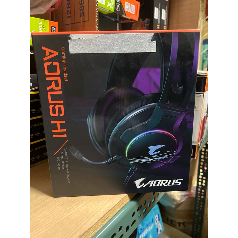 GIGABYTE技嘉 Aorus H1 有線/RGB/50mm單體/虛擬7.1/耳麥