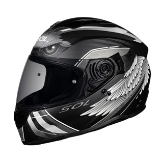 【SOL Helmets】SF-7全罩式安全帽 (老鷹 消光黑/銀) ｜ SOL安全帽官方商城