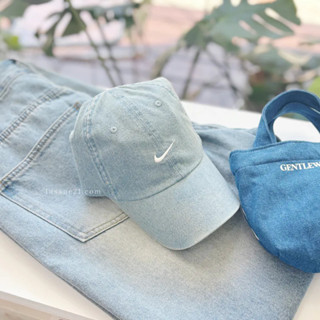 NIKE 刺繡小勾 小LOGO 老帽 單寧 牛仔布 可調節 HF0383-429【Insane-21】
