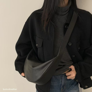 實拍🍋 新款-月牙斜跨包｜韓國 bucks&leather ｜ 真皮 羊皮 牛皮 麂皮 單肩包 斜揹包 手提包