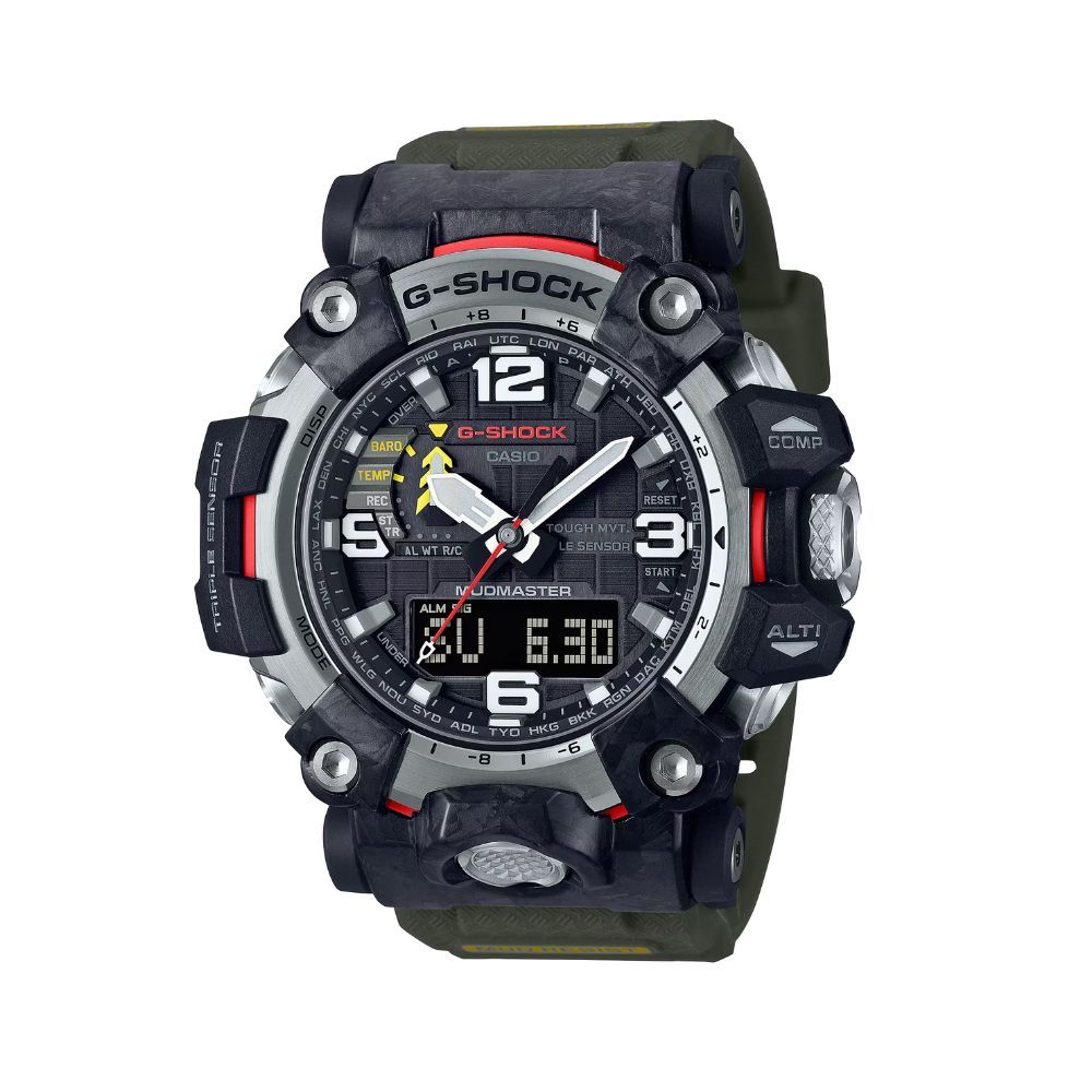 【CASIO 卡西歐】G-SHOCK MUDMASTER陸地極限 太陽能錶款 黑 GWG-2000-1A3_54.4mm