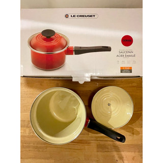Le creuset 琺瑯單柄調理鍋16cm 全新正品（紅色）