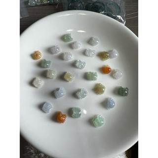 《pei nung私藏翡翠》天然翡翠的.緬甸翡翠.迷你螃蟹通孔.DIY小物件分（7+尺寸）