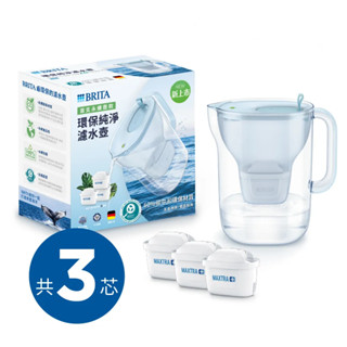 BRITA Style XL永續版純淨濾水壺+2入全效型濾芯(共3芯)