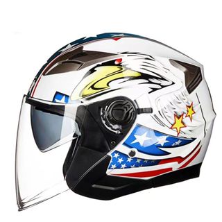 透氣防曬頭盔 加厚安全帽 正品特價促銷 GXT708夏季騎行安全帽 四季男女通用 雙鏡片防強光 四分之三半盔 半罩