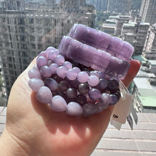🧚‍♀️旺小妞🧚‍♀️天然鋰雲母手排 愛心手鍊 手珠 手串