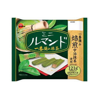 #日本零食#【現貨】BOURBON 北日本 宇治抹茶 迷你羅曼酥 威化脆餅 抹茶餅 家庭包 捲心酥 131g【異國零嘴輕