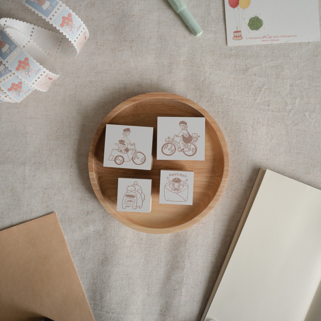 【摸鼻子文房具】sho 小确幸．Mail Day系列 橡皮印章 共四款 2025春季新款