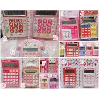 ♥小玫瑰日本精品♥ 現貨 Hello Kitty 美樂蒂 奶油妹 史迪奇 米奇 計算機 12位元太陽能計算機~8