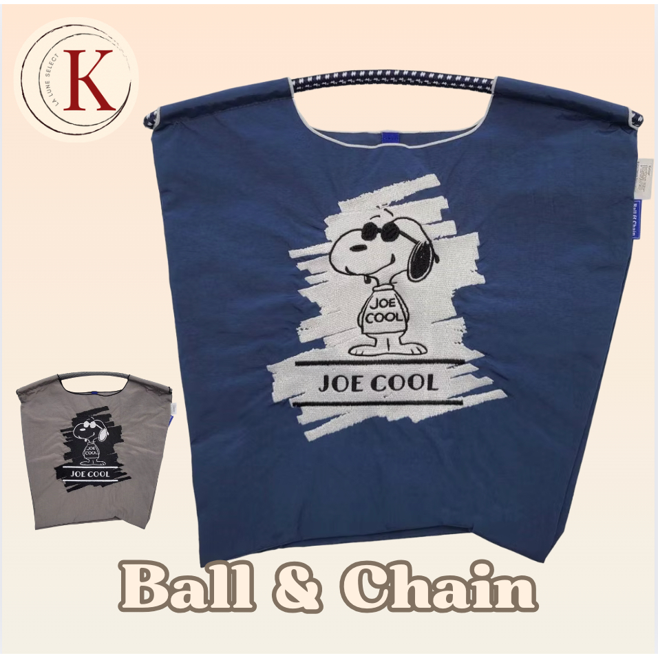 【🇯🇵日本代購_現貨!】Ball&Chain(M)JOE COOL SNOOPY刺繡環保袋_兩色 日本必買