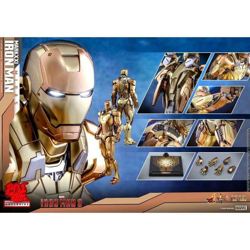 咩咩Q~~全新 Hot Toys 1/6 MMS586 鋼鐵人3 合金 MK Mark 21 馬克21 金霸王