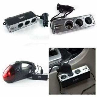 現貨 高品質 一對三車充 點煙器擴充 車用擴充器 車充USB 電壓檢測 汽車點菸器