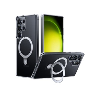 TORRAS Ostand Magsafe Samsung Galaxy S25 Ultra支架手機殼-透明