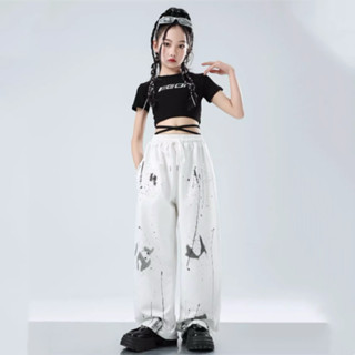 🎉臺北現貨天天出貨🚚 兒童爵士舞服裝女童街舞時髦炸街模特走秀練功服嘻哈演出服潮