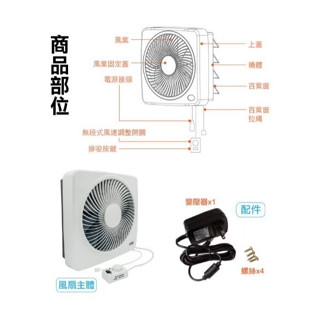 有前置網 HF-B7212 排風扇 抽風扇 勳風12吋 DC 直流變頻迴圈吸排扇吸排風扇 通風扇 換氣扇 電扇