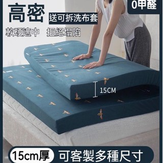【桃園現貨+免運到付】床墊👍🏻15公分厚📣海綿床墊 加厚床墊🏠單雙床墊 雙人床墊 折疊床褥榻榻米墊 打地鋪床墊 學生床墊