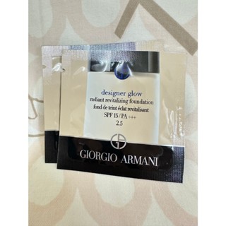 【出清售出】GIORGIO ARMANI 設計師水燦光影粉底 1ml 色號2.5，水凝保濕鎖妝 校正暗沉、提亮光澤