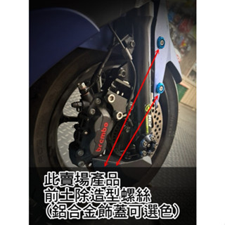 [NMAX]NMAX155 前土除 固定螺絲 CNC 造型塞 內六角白鐵螺絲 土除螺絲 M6 黑 金 紅 藍 銀 不生鏽