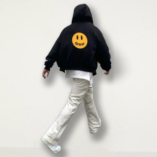 Drew House Secret Zip Up Hoodie-Secret Black 字母連帽T 後背笑臉外套 男女