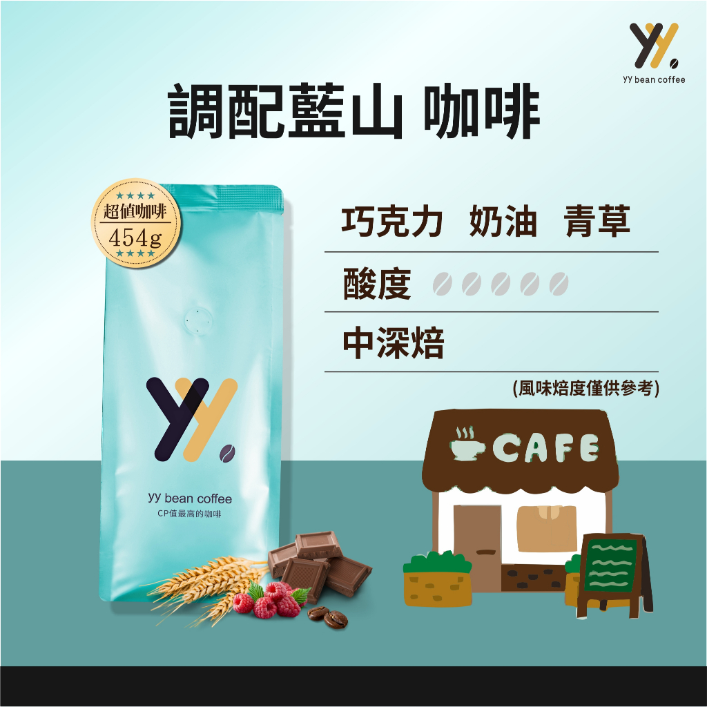 【yy bean coffee】調配 藍山咖啡豆  一磅裝【CP值最高咖啡豆】