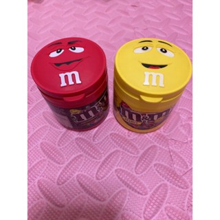 玩具收藏M&M 2012年造型收納罐一對 置物擺飾 巧克力mm