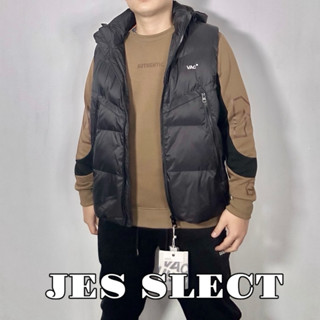 【JES】 韓國 可拆帽 高磅 內鋪棉 羽絨 背心 保暖 蓄熱 輕盈 字母 小標 刺繡 機能 拉鍊口袋 羽絨背心 背心