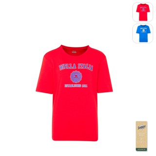 【FILA】男性 吸濕排汗 圓領T恤-紅色 1TEY-1010-RD