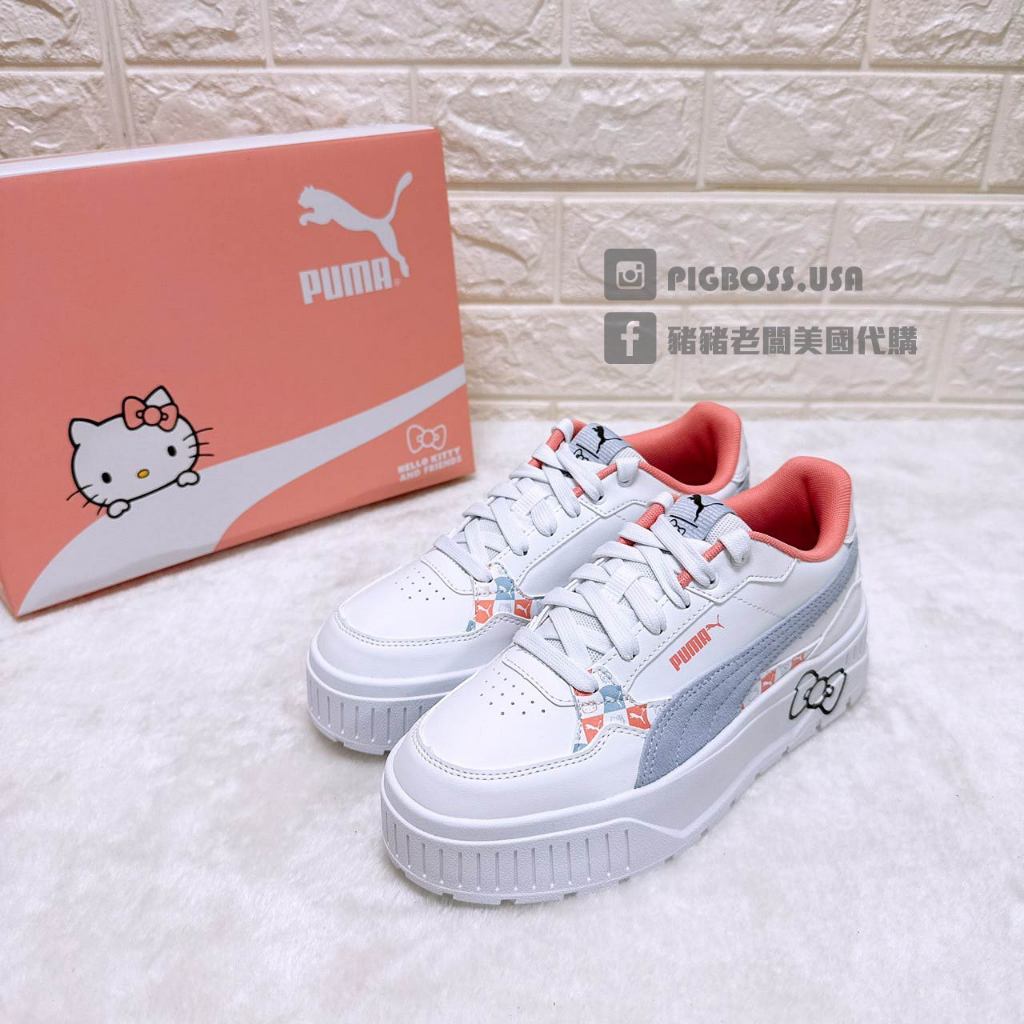 【豬豬老闆】PUMA x HELLO KITTY AND FRIENDS 白紫 運動 休閒 厚底 童鞋 40201201