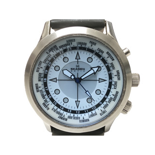 [專業] 石英錶 [SKAGEN A30LSR] SKAGEN 圓型石英錶[藍色面][冷光故障]軍錶/石英/時尚錶