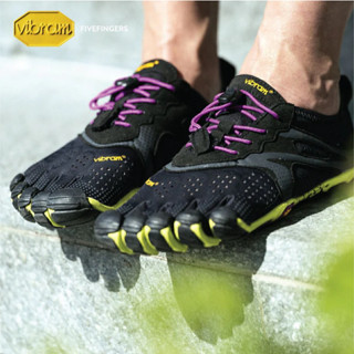 【VIBRAM】五指鞋 V-RUN 跑步運動鞋(16W3105)-黑黃紫\女-原價4880元