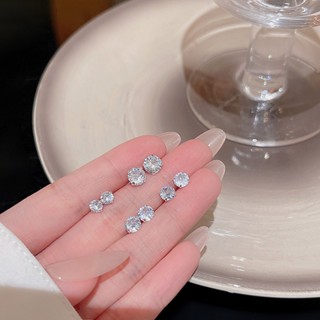 【現貨】S925銀針簡約鑽石耳飾 3MM 4MM 5MM 6MM 精緻閃亮 抗敏 清新甜美 韓國流行 女生飾品