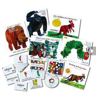 二手-艾瑞卡爾我會讀英文遊戲寶盒-上誼（五本書+雙語故事CD+圖卡）