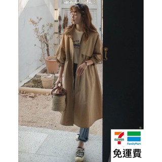 DREAM COLOR KR 一件免運 韓國代購 正韓女裝 活潑蓬鬆袖口抽繩收腰風衣外套 0316