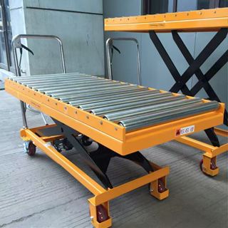 GD機械-限時熱賣 小型移動手動電動液壓滾筒滾珠萬向球升降平臺車 熱賣 定製
