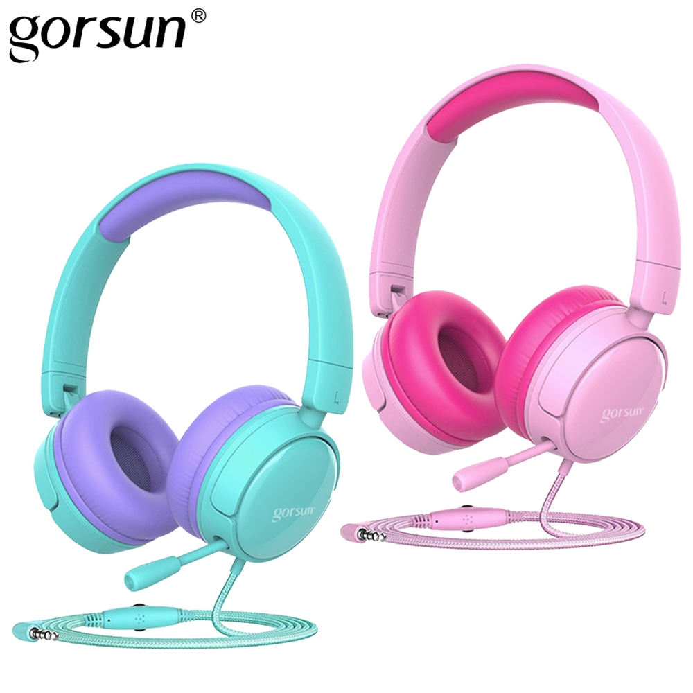 【Gorsun】 A62 高品質 兒童有線耳機 (附麥克風) 兒童耳罩 有線耳罩 耳罩耳機