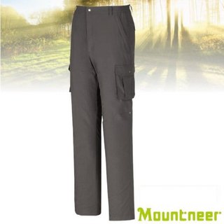 【Mountneer 山林】男 健行排汗長褲 SUPPLEX 防曬登山長褲 運動休閒長褲 工作褲/深鐵灰 21S01