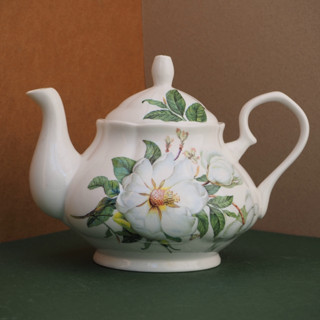 現貨｜出清款 白山茶花 陶瓷花茶壺 大容量茶壺 壺 花茶 下午茶壺 果茶 壺 奶茶壺 咖啡壺 玫瑰壺