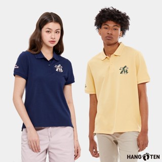 【Hang Ten】男女裝-HT經典刺繡短袖POLO衫(多色選)