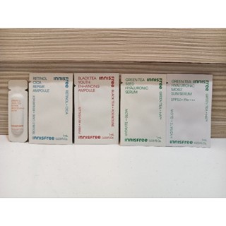 innisfree A醇淨膚超修護安瓶1ml / 維他命C淨亮精華1ml / 紅茶極效修護安瓶 / 綠茶籽玻尿酸保濕精華
