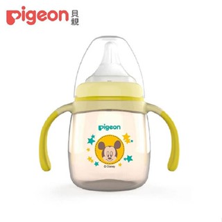 Pigeon貝親 PPSU一階訓練奶嘴杯-黃(P78509米奇寶寶) 399元
