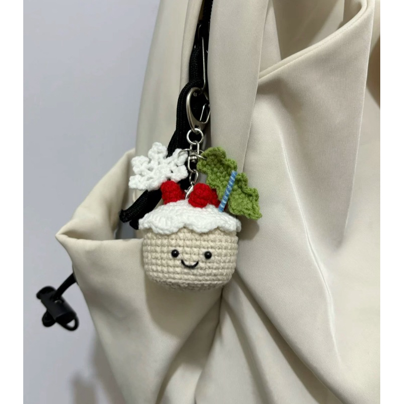 難哄 成品 手工 草莓蛋糕 溫以凡 掛件 包包 飾品 吊飾 難哄 桑延 白敬亭 難哄周邊 可愛 編織