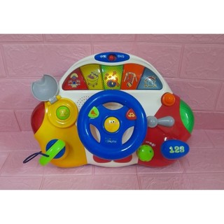 2手Talking Driver汽車方向盤玩具(後照鏡遺失)
