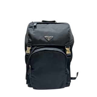 Prada揹包 2VZ135 再生尼龍及Saffiano皮革 黑色